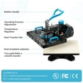 thumbnail image 3 of Heat Press Machine Towallmark Pro Swing Away Heat Transfer 360-Degree Rotation Digital Transfer Sublimation Presser Or T-Shirts Hat Mug Plate Cap Bottle Shoes, 3 of 8
