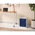 thumbnail image 2 of Pemberly Row 18"D 2 Drawer Metal Filing Cabinet - Pearl White/Navy, 2 of 17