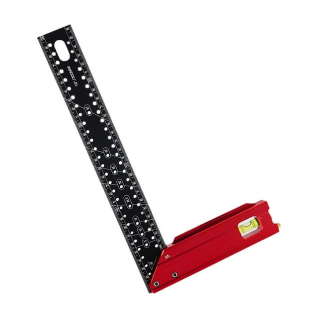 Regla de la regla de la regla de madera l Ligero de ángulo recto para la construcción Regla de carpintería resistente Herramienta de medición para 30 cm