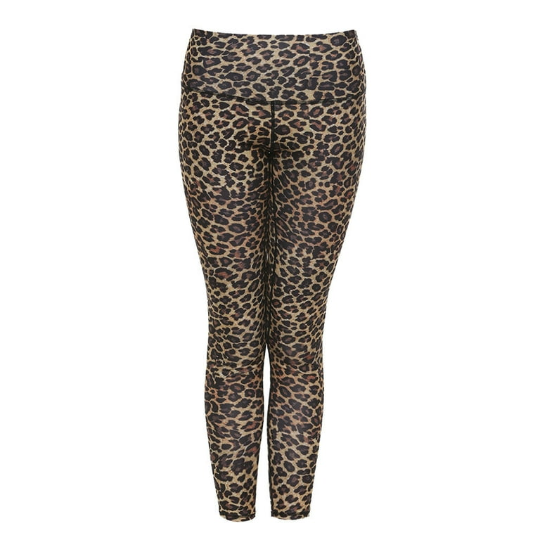 Fengqque Women Leopard Cheetah Print Pocket High Waist Fengqque Women Leopard Cheetah Print Pocket High Waist