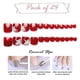 thumbnail image 4 of 24 Uds uñas postizas dedos de los pies vino rojo brillante con piedras prensa sobre uñas postizas puntas artificiales pedicura para mujeres y niñas, 4 of 5