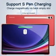 thumbnail image 4 of JETech Case for Samsung Galaxy Tab S9 Ultra 14.6-Inch, Translucent Back Tri-Fold Stand Protective Tablet Cover, Support S Pen Charging, Auto Wake/Sleep (Red), 4 of 7