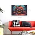 thumbnail image 5 of 16x24 inch Canvas Hanging Picture Wall Decor Moonlit Pumpkin Head,Man Cave,Bathroom,Lounge,Yard Fence Wall Art Prints Decor Canvas Poster,Charm Pumpkin Head Modern Style Decorative Paintings, 5 of 6