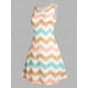 thumbnail image 2 of Vestido Talla Extra Bordado Patrón Zigzag Rosegal  Vestidos casuales de talla grande, 2 of 5