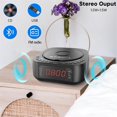 thumbnail image 4 of Protable DVD Player VCD Player FM Alarm Clock Radio Bluetooth Speaker Music Player Home CD Player UK Plug_Perfect Gift, 4 of 5