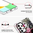 thumbnail image 3 of Galaxy A52 Case, Skull Floral Flower Pattern Clear Design Transparent Plastic Hard Back Case with TPU Bumper Protective Case Cover for Samsung Galaxy A52 5G, 3 of 7