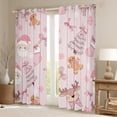 thumbnail image 2 of Feelyou Pink Reindeer Curtains (2, 52x84), Teen Santa Xmas Tree, 2 of 6