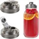 thumbnail image 4 of 2 Piezas de Boca Jar Tapa de Caño de Vertido de Acero Inoxidable, Tapas de Tarro de Masón Reutilizables para Tarros de Masón de Boca , Sin, 4 of 7