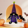thumbnail image 4 of Halloween Gnome, Handmade Plush Witch Vampire Dolls with Black Witch Cloak Hat , Pumpkin Spider Tomte Elf Ornaments Decoration Set Gifts Scandinavian Home Table Decor Halloween Party Decor, 4 of 6