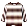 thumbnail image 4 of AWZXDE Hauts pour Filles Élégants Couleur Col Rond Manches Trois Quarts Haut Décontracté Confortable à Porter Quotidiennement T-Shirts de Mode pour Enfants 3-14 Ans, 4 of 5