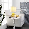 thumbnail image 2 of SAFAVIEH Sunny 18 in. Squirrel Yellow Ceramic Table Lamp with 100% White Cotton Shade, 2 of 6