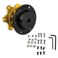 thumbnail image 1 of Akozon Universal Car Steering Wheel Hub Adapter with Quick Release Racing Feature and Snap Off  Kit, Finished in Gold, 1 of 8