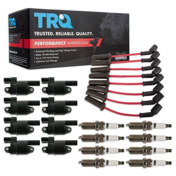 TRQ Performance Ignition Coils Wires & Spark Plugs Fits 09-12 Chevrolet GMC TKA06275 Fits select: 2009-2010 CHEVROLET SILVERADO, 2009-2010 CHEVROLET TAHOE