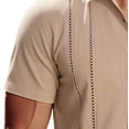 thumbnail image 5 of COSFO Mens Button Up Shirts Short Sleeve Casual Summer Shirt Beach Solid Collared Loose Fit Mens Shirts 5xl, 5 of 6