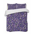 thumbnail image 2 of Quilts Full Size, Purple Pink Wildflowers Soft Comforter Bedding Set for Bed, Pastoral Botanical Leaves Lightweight Quilted Bedspread with Pillow Cover(2 Pieces) for All Season, 78x90 Inch, 2 of 6