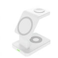 thumbnail image 3 of Brookstone 3-in-1 Magsafe Wireless Charging Station - Qi-Certified Charging Stand for iPhone, Apple Watch, AirPods - Magnetic Wireless Charging Dock For Simplified, Organized Charging (White), 3 of 4