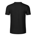 thumbnail image 5 of MIXUE Shirts For Men Summer Solid Color Jacquard Round Neck Short Sleeve Casual Pullover Tops Tshirts Activewear,Black,XL, 5 of 5