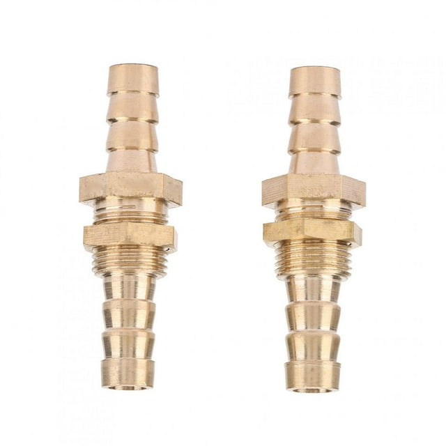LAFGUR Brass Pipe Connector Fitting, Brass Bulkhead Pipe Fitting, Generic For Hose Water Air Fuel For Coupler Connector Adapter