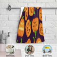 thumbnail image 4 of Autumn Pumpkins Funny Hand Towels for Bathroom, Halloween Spooky Face Kitchen Towel 2 PCS Ultra Soft and Highly Absorbent Decorative Fingertip Face Bath Towels for Spa & Hotel, 28.3"x 14.4", 4 of 4
