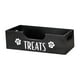 thumbnail image 1 of Contenedor de golosinas para perros, compacto, de madera, resistente y ligero, para mascotas. Negro, 1 of 9