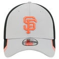 thumbnail image 2 of Men's New Era Gray/Black San Francisco Giants Visor Trim 39THIRTY Flex Hat, 2 of 6