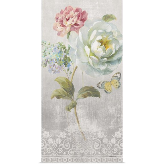 Great BIG Canvas | Rolled Danhui Nai Poster Print entitled Textile Floral Panel I