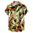 thumbnail image 2 of Camisas casuales hawaianas con estampado floral 3D para hombre, camisas de playa tropicales de manga corta con botones para hombre, camisas de manga masculina, 2 of 4