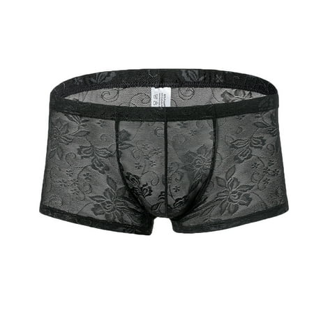 

wendunide mens underwear Fashion Sexy Full lace Strap Men s Underwear Men s Sexy Underwear Lingerie Men s underwear Black L