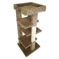 thumbnail image 1 of New Cat Condos 46 in. Solid Wood 4 Level Large Cat Tree Tower, 1 of 5