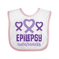Inktastic Epilepsy Awareness Month Ribbon Girls Baby Bib