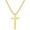 Gold, variant on APSVO Black Cross Necklaces for Men Boys Stainless Steel Cross Pendant Chain Religious Christian Birthday Christmas Jewelry Gifts Teen Boyfriend Dad Adults Stocking Stuffers for Kids 18/20/22/24 Inch
