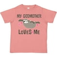 thumbnail image 3 of Inktastic My Godmother Loves Me Girls Sloth Girls Toddler T-Shirt, 3 of 5