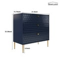thumbnail image 2 of Boyel Living 3 Drawer Dresser for Bedroom, Chest of Drawer, Blue Accent Dresser for Living Room, 2 of 14