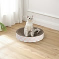 thumbnail image 5 of THE LICKER STORE Nelson 20.13" Modern Cardboard Round Bowl Cat Scratcher with Catnip, Strawberry Milkshake, CSR1010E, 5 of 6