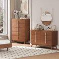 thumbnail image 7 of JOINICE,Mid Century Modern Dresser,6 Large Wooden Drawers for Bedrooms,Living Room,Hallway,Cherry, 7 of 7