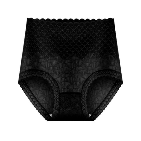 

3PCK Womens Panties Tall Waist Bud Silk Pure Cotton Breathable And Belly In Womens Underwear
