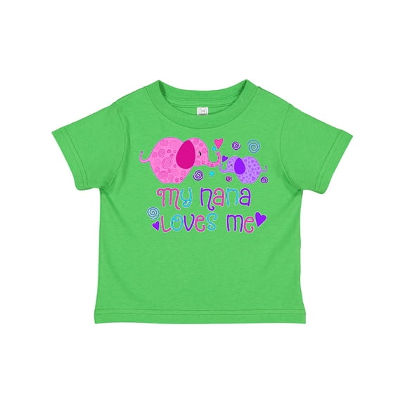 Inktastic My Nana Loves Me- Cute Elephants Boys or Girls Toddler T-Shirt