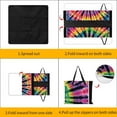 thumbnail image 3 of Colorful Tie Dye Vortex Waterproof Picnic Blanket with Foldable Zipper, Suitable for Outdoor Use, Suitable for Travel, Camping, Beaches, Parks, Grasslands, Picnic Blanket Accessories, 3 of 7