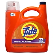 Tide Laundry Detergent Liquid with 6X Boosted Cleaning Power, Spring Meadow Scent, 125 fl oz, 100 Loads
