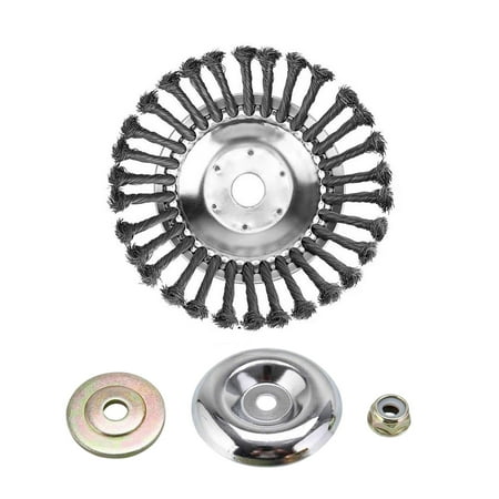 

Trimming Head Replacement Weeds Wired Trimmer Blade Coating Rotary Steel Wire Weeds Brush Head Trimming Head for Stone Pavement Mower Driveway 6inch 3 kits
