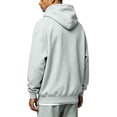 thumbnail image 6 of Men’s Loose Fit Hooded Pullover Sweatshirt, Soft Brushed Hoodie with Kangaroo Pocket & Drawstring Hood, Casual Long Sleeve Hood Top for Daily Life Sports Street Fashion Light Gray XL, 6 of 10