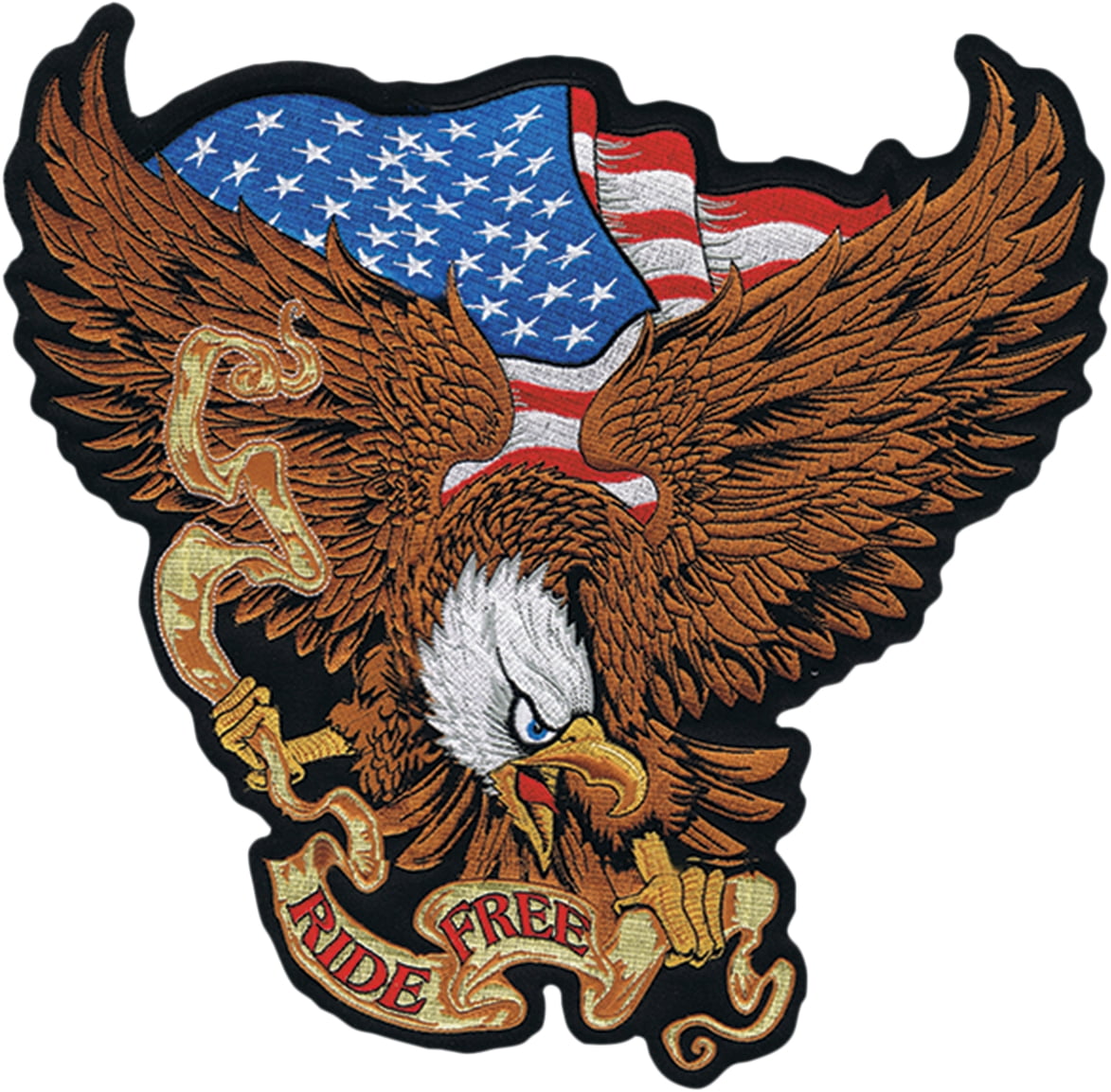 Lethal Threat Embroidered Patch Fire Eagle Iron On Sew On 