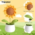 thumbnail image 5 of Tripumer Crochet Sunflower Potted Plant Handmade Artificial Flowers Mini Sunflower Potted Plant Decoration Suitable for Car Dashboard Office Living Room Bedroom and Holiday Gifts, 5 of 9