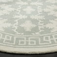 thumbnail image 3 of SAFAVIEH Bella Aliya Geometric Bordered Wool Area Rug, Grey/Ivory, 5' x 5' Round, 3 of 6