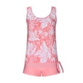thumbnail image 4 of Womens Swimsuits Plus Size Vintage Print Strappy Back Tankini Set Two Piece Swimdress Panty Bathing Suit Beachwear Swimwear, 4 of 6