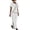 #0407-White, variant on Pounoo Cotton Sets for Women 2 Piece Asymmetric Wrap Neck Single Button Short Sleeve Tops Contrast Edge Wide Leg Pants Casual Daily Outfits Gift