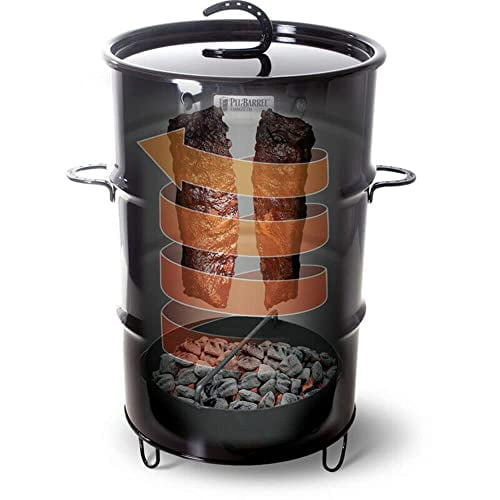 Pit Barrel Cooker Junior Package - 14 Inch Drum Smoker | Porcelain Coated Steel Drum BBQ Grill