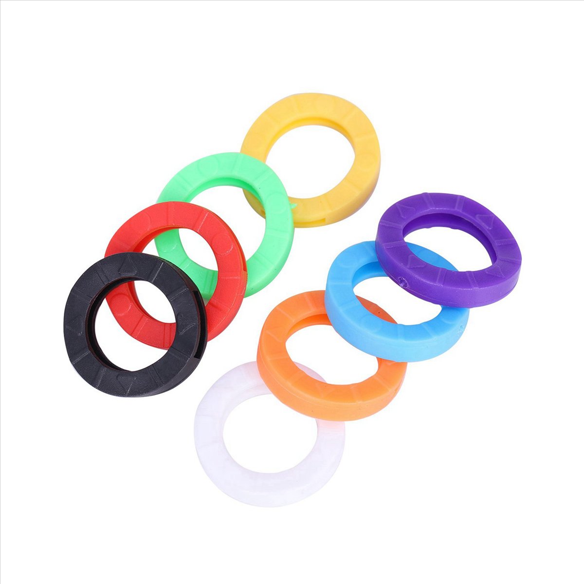 500PCS Small Size ID Identify Key Ring Cap Tag