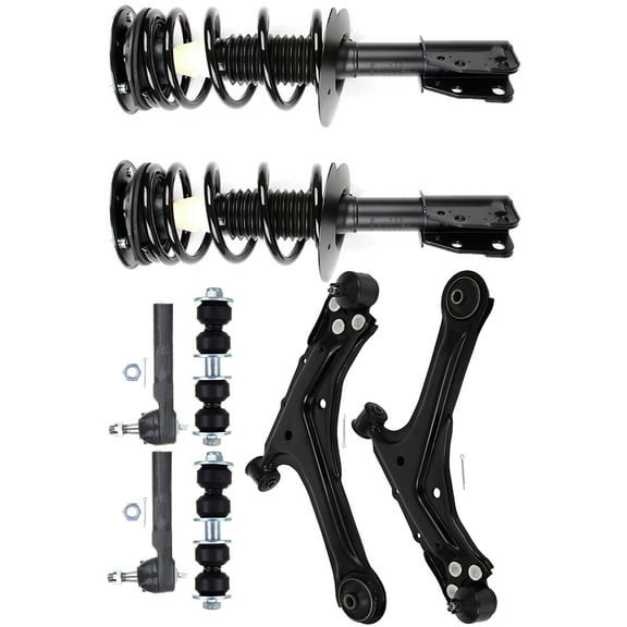 CCIYU Front Strut Spring Assembly Control Arm and Ball Joint Assembly 1999-2005 for Chevrolet Cavalier/1999-2005 for Pontiac Sunfire Complete Suspension Kit Fits K620271