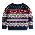 thumbnail image 6 of Little Boys Girls Kids Christmas Sweater Xmas Holiday Party Crewneck Knit Cute Pullover Tops 6 Years-7 Years, 6 of 7